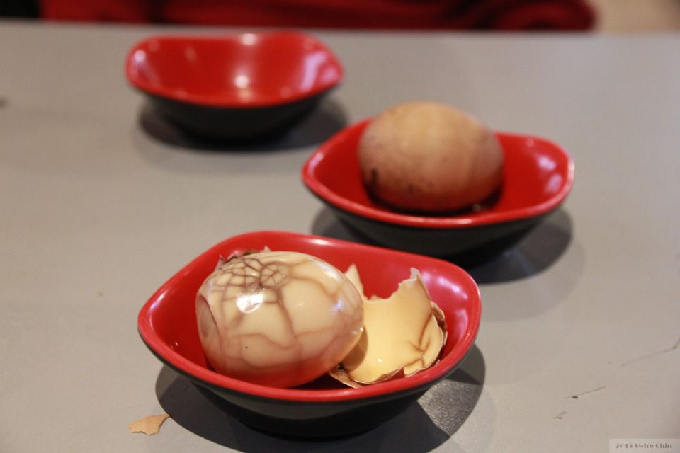 Huevos de hoja de té chino