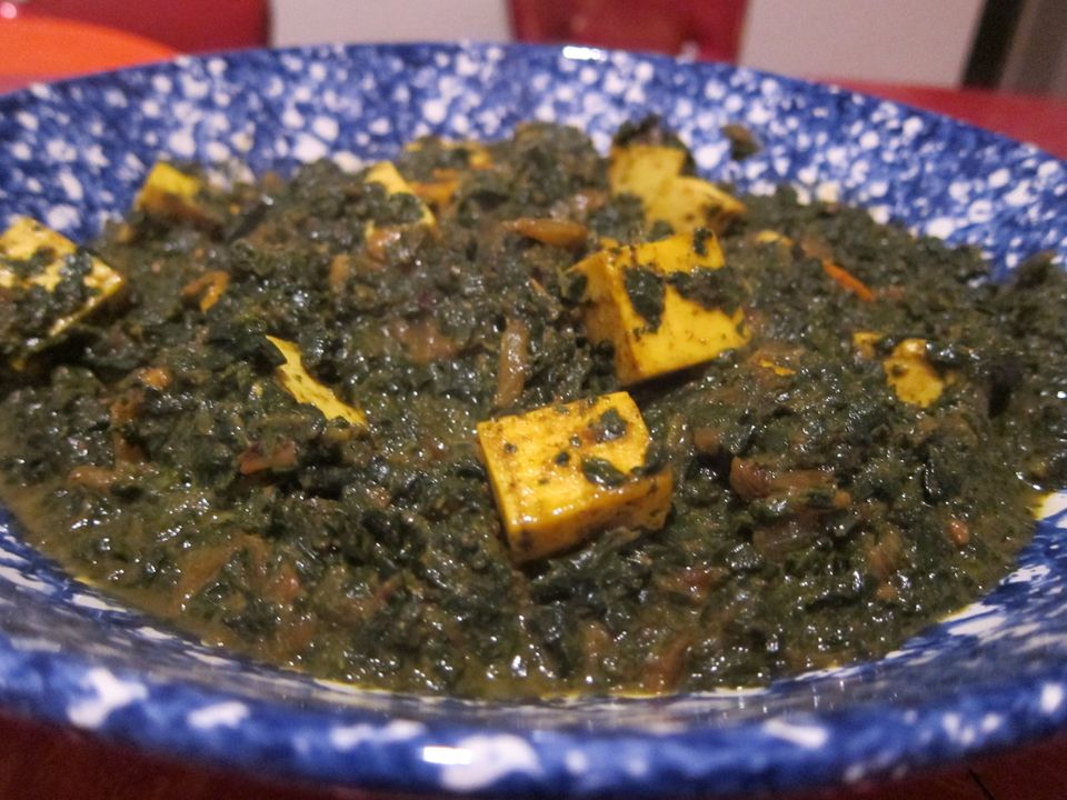 Saag paneer, un plato típico de la cocina india