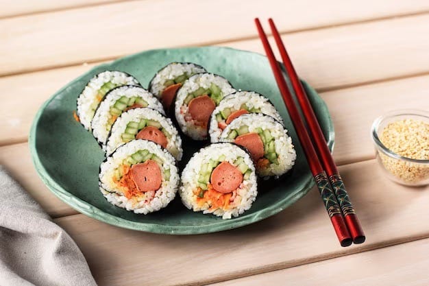 Gimbap con salchichas