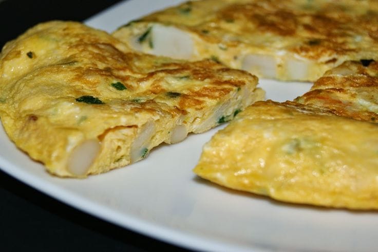 Tortilla de pescado al estilo chino